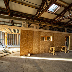 Pose des premières structures